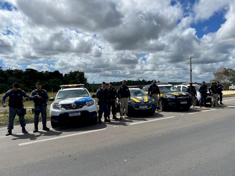 Operação conjunta entre Polícia Militar e PRF para fiscalização do crime em transportes coletivos na BR 101