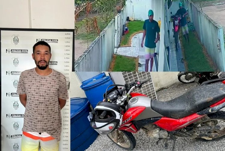 Homem flagrado furtando moto em Jacupemba é preso no Rio Quartel, Linhares