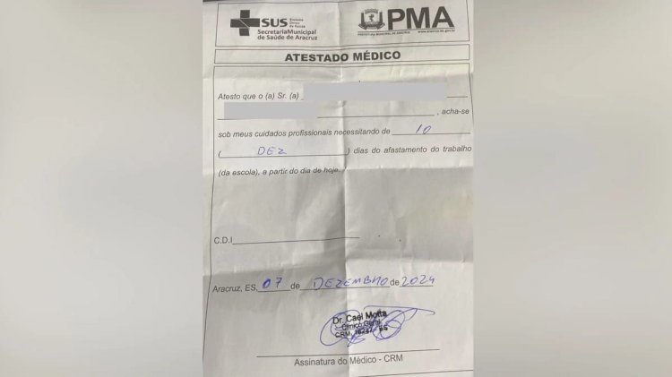Polícia indicia trio suspeito de fraudar atestados médicos em Aracruz